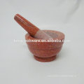 10 * 9 cm red pedra natural de mármore almofariz e pilão / Herb moedor / spice tool